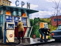 Stacja benzynowa CPN w Stryżowie lata 70-te - 2