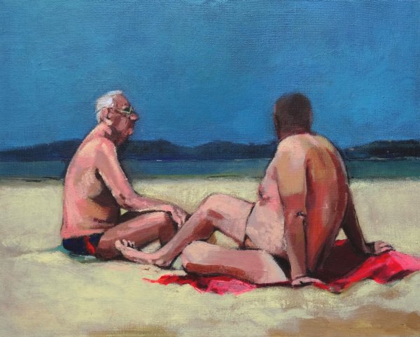 Panowie na plaży
