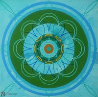 Mandala błękitno-zielona - 1